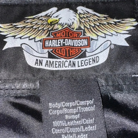 Harley-Davidson Women’s Medium Leather Jacket Custom Hand Painted Back